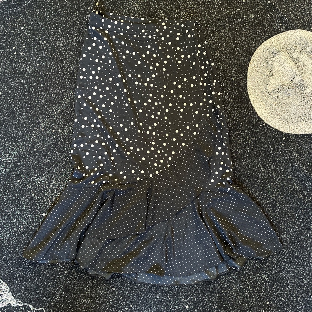 NWT Topshop Polka Dot Ruffle Middle Skirt